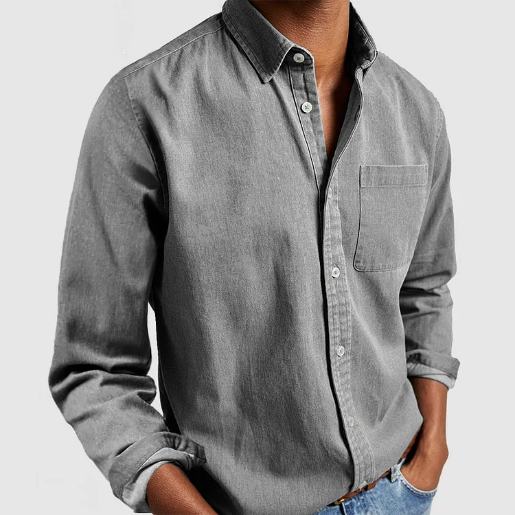 Variant image for Alden - Men's Casual Shirt in Breathable Fabric with Notched Collar-25