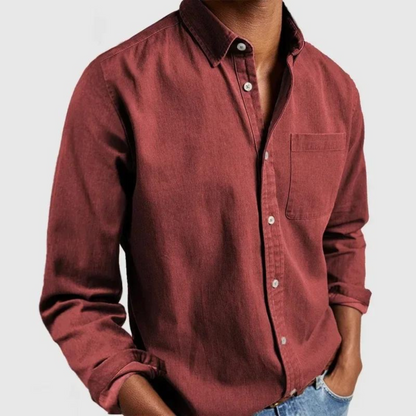 Variant image for Alden - Men's Casual Shirt in Breathable Fabric with Notched Collar-49