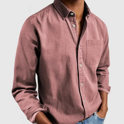 Variant image for Alden - Men's Casual Shirt in Breathable Fabric with Notched Collar-57