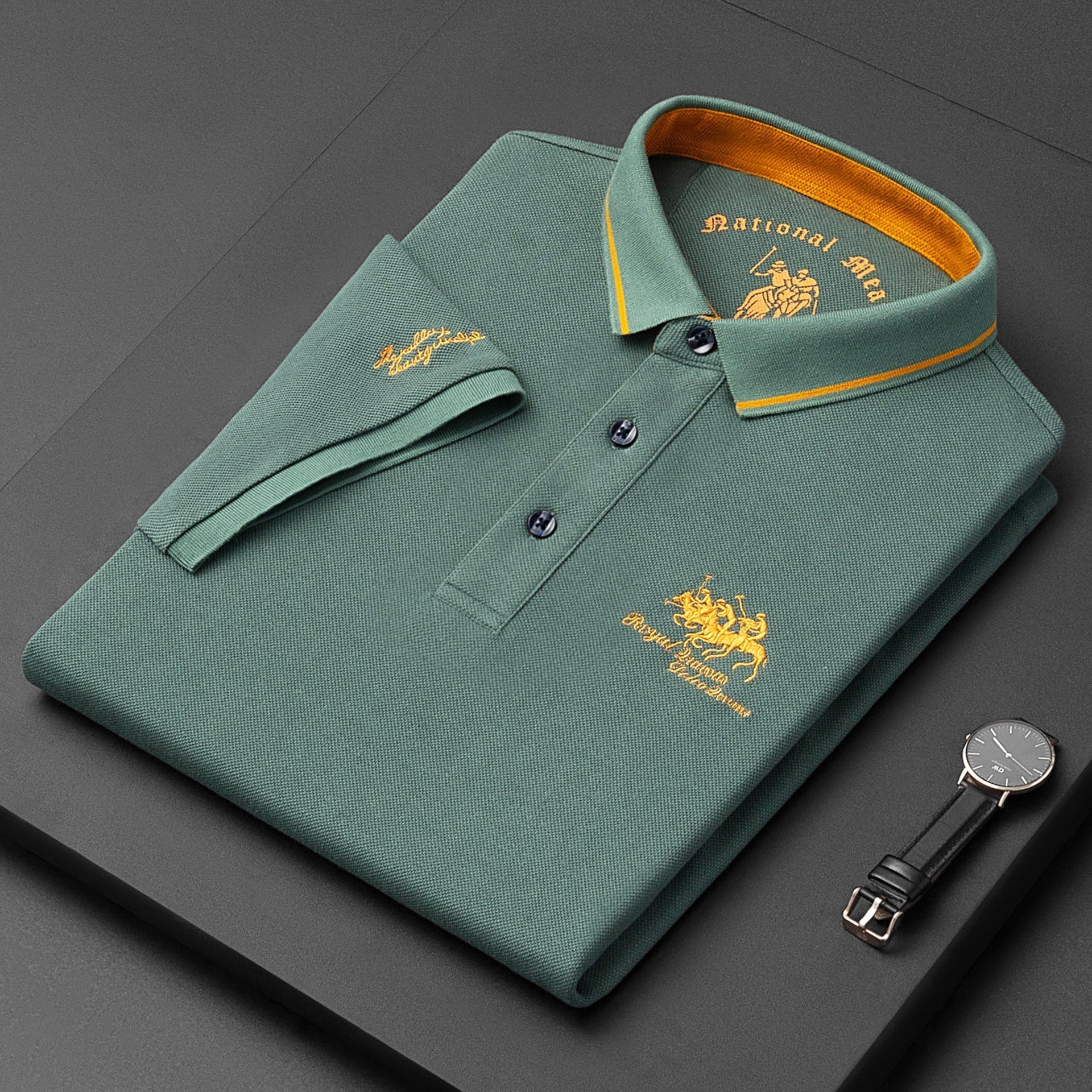 Marvin - Men’s Long Sleeve Polo Shirt in Breathable Fabric-4