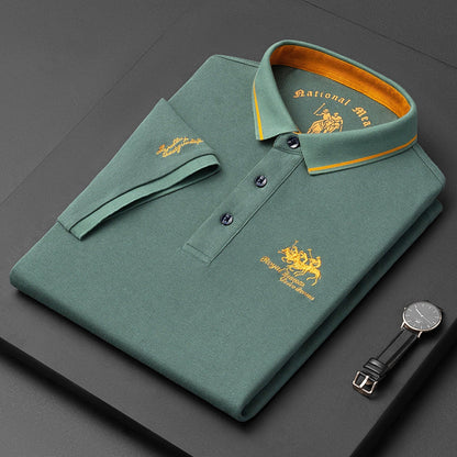 Marvin - Men’s Long Sleeve Polo Shirt in Breathable Fabric-4