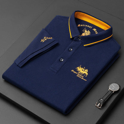 Variant image for Marvin - Men’s Long Sleeve Polo Shirt in Breathable Fabric-15