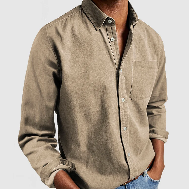 Variant image for Alden - Men's Casual Shirt in Breathable Fabric with Notched Collar-9